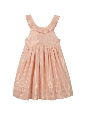 Mini Boden Rose Gold Shimmer Party Dress size 4-5 new with tags